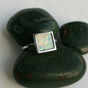 Sterling silver opal Ring size 9
